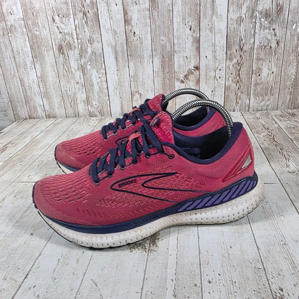 Brooks Glycerin GTS 19 Womens 9 Running Shoes Berry Pink Purple 1203441B623